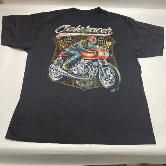 Cafe Racer Rock Chang Black Double Sided Motorcycle T Shirt Mens Size XXL - Picture 6 of 9